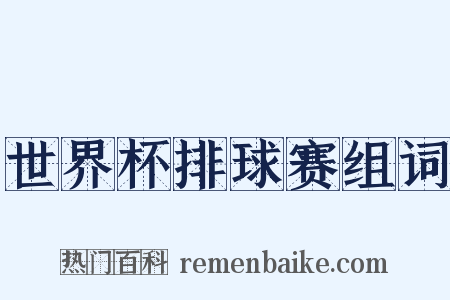 世界杯排球赛组词是什么意思的图片